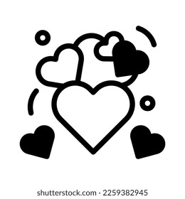 heart icon duotone black style valentine illustration vector element and symbol perfect. Icon sign from modern collection for web.