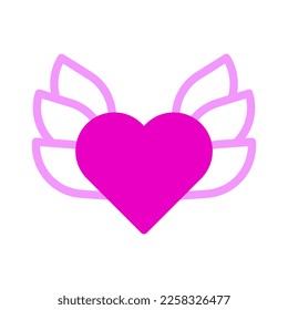 heart icon duotone pink style valentine illustration vector element and symbol perfect. Icon sign from modern collection for web.