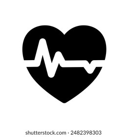 Heart icon with ECG line	
