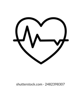 Heart icon with ECG line	
