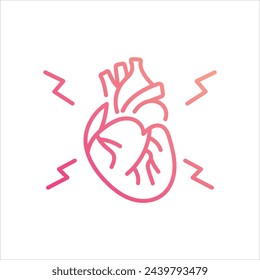 Corazón icono editable stock vector stock