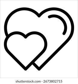 Herzsymbol-Element für Design