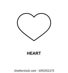 heart icon. Element of simple web icon with name for mobile concept and web apps. Thin line heart icon can be used for web and mobile on white background
