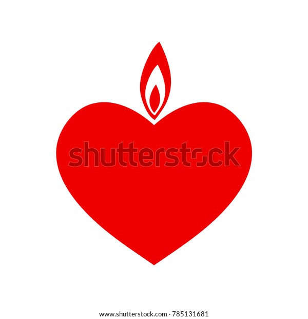 icon plus sign and heart with flames