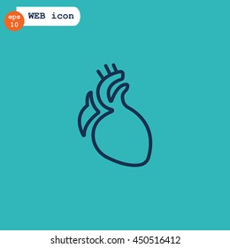  Heart icon flat.