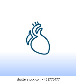  Heart icon flat.