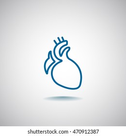  Heart icon flat.