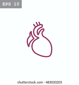 Heart icon flat.
