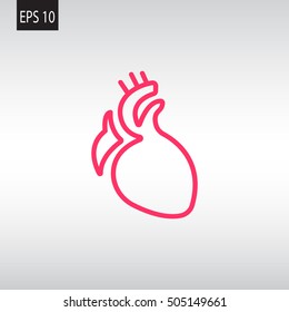  Heart icon flat.