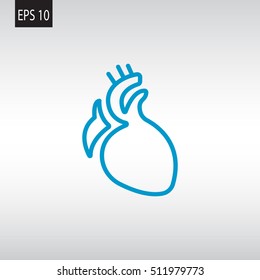  Heart icon flat.