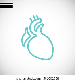  Heart icon flat.