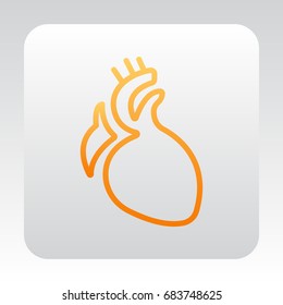  Heart icon flat.
