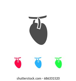 Heart icon flat. Color pictogram on white background. Vector illustration symbol and bonus icons