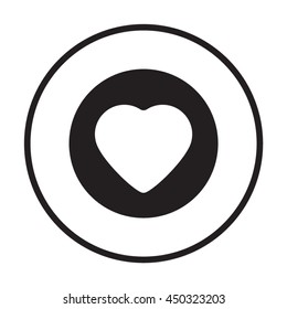  Heart  icon. Flat design.