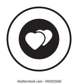  Heart  icon. Flat design.