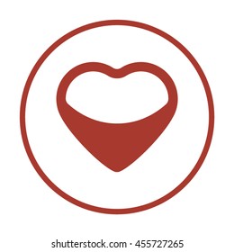  Heart  icon. Flat design.