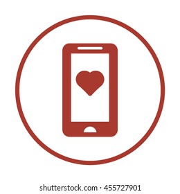  Heart  icon. Flat design.
