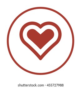  Heart  icon. Flat design.