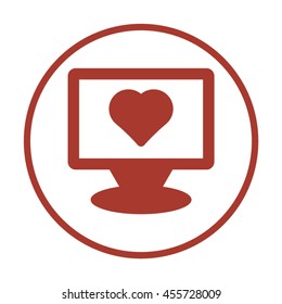  Heart  icon. Flat design.