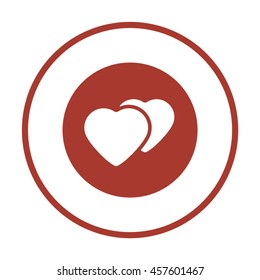  Heart  icon. Flat design.