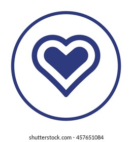  Heart  icon. Flat design.