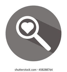  Heart  icon. Flat design.