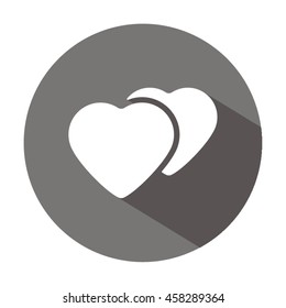  Heart  icon. Flat design.