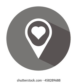  Heart  icon. Flat design.