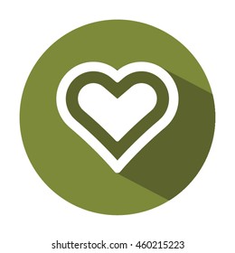  Heart  icon. Flat design.