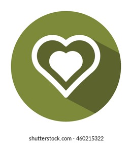  Heart  icon. Flat design.