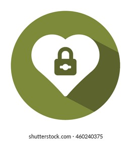  Heart  icon. Flat design.