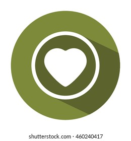  Heart  icon. Flat design.