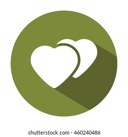  Heart  icon. Flat design.