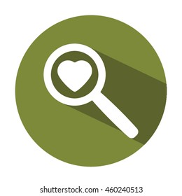  Heart  icon. Flat design.
