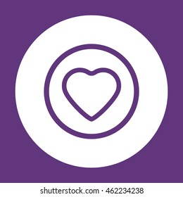  Heart  icon. Flat design.