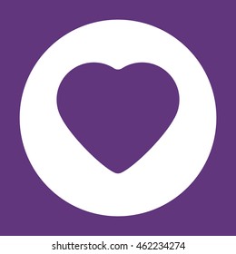  Heart  icon. Flat design.