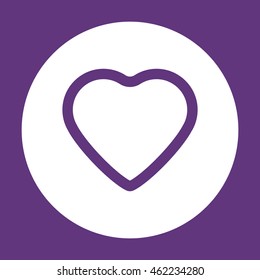  Heart  icon. Flat design.