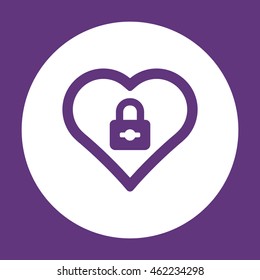  Heart  icon. Flat design.