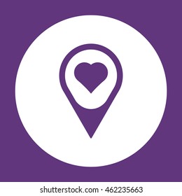  Heart  icon. Flat design.