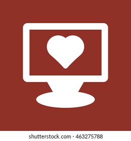  Heart  icon. Flat design.