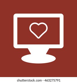  Heart  icon. Flat design.
