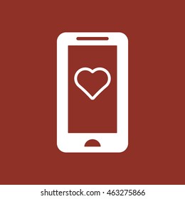  Heart  icon. Flat design.