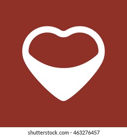  Heart  icon. Flat design.