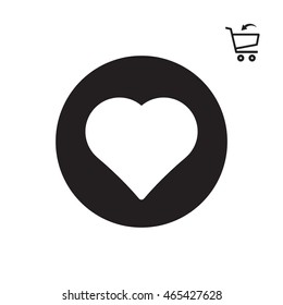  Heart  icon. Flat design.