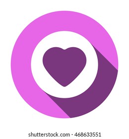  Heart  icon. Flat design.