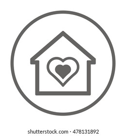  Heart  icon. Flat design.