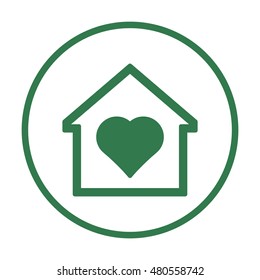  Heart  icon. Flat design.