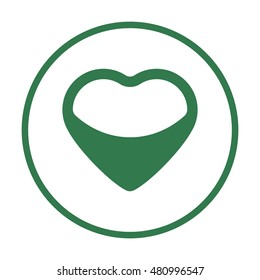  Heart  icon. Flat design.