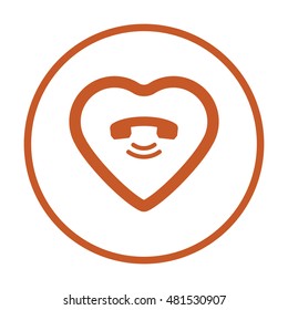 Heart  icon. Flat design.