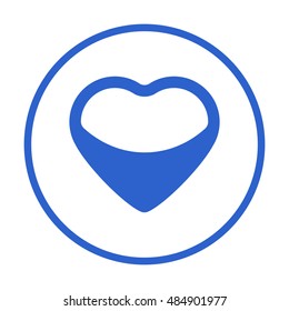  Heart  icon. Flat design.